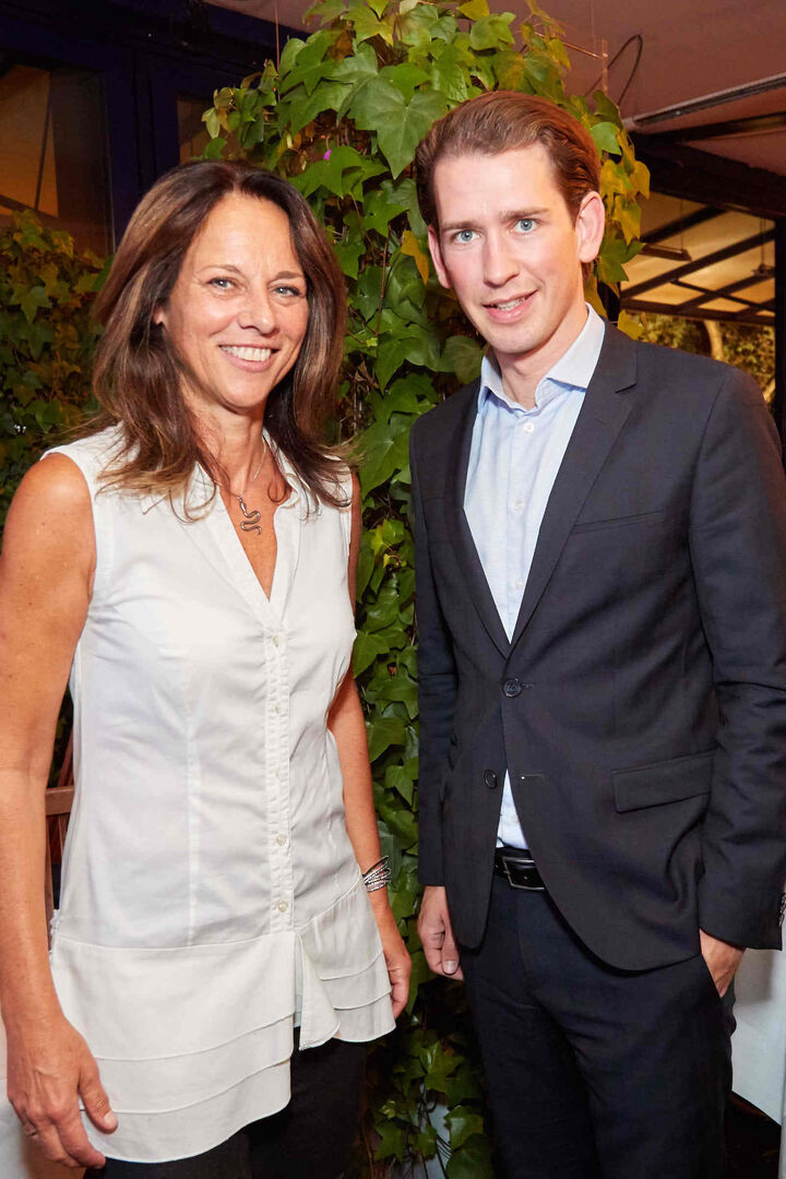 Vera Russwurm mit Alt-Kanzler Sebastian Kurz.