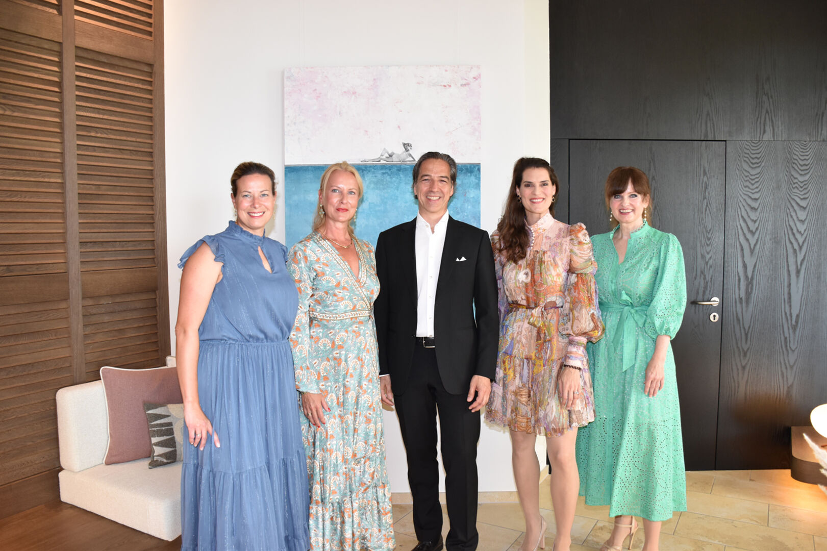 Pamella Fella (LA MER), Katja Koellner (Masonrose), Axel Pfefferkorn (Seehotel), Janna-Lena Baierle (Hiscox),  Kunsthistorikerin Dr. Sonja Lechner (Kunstkonnex)