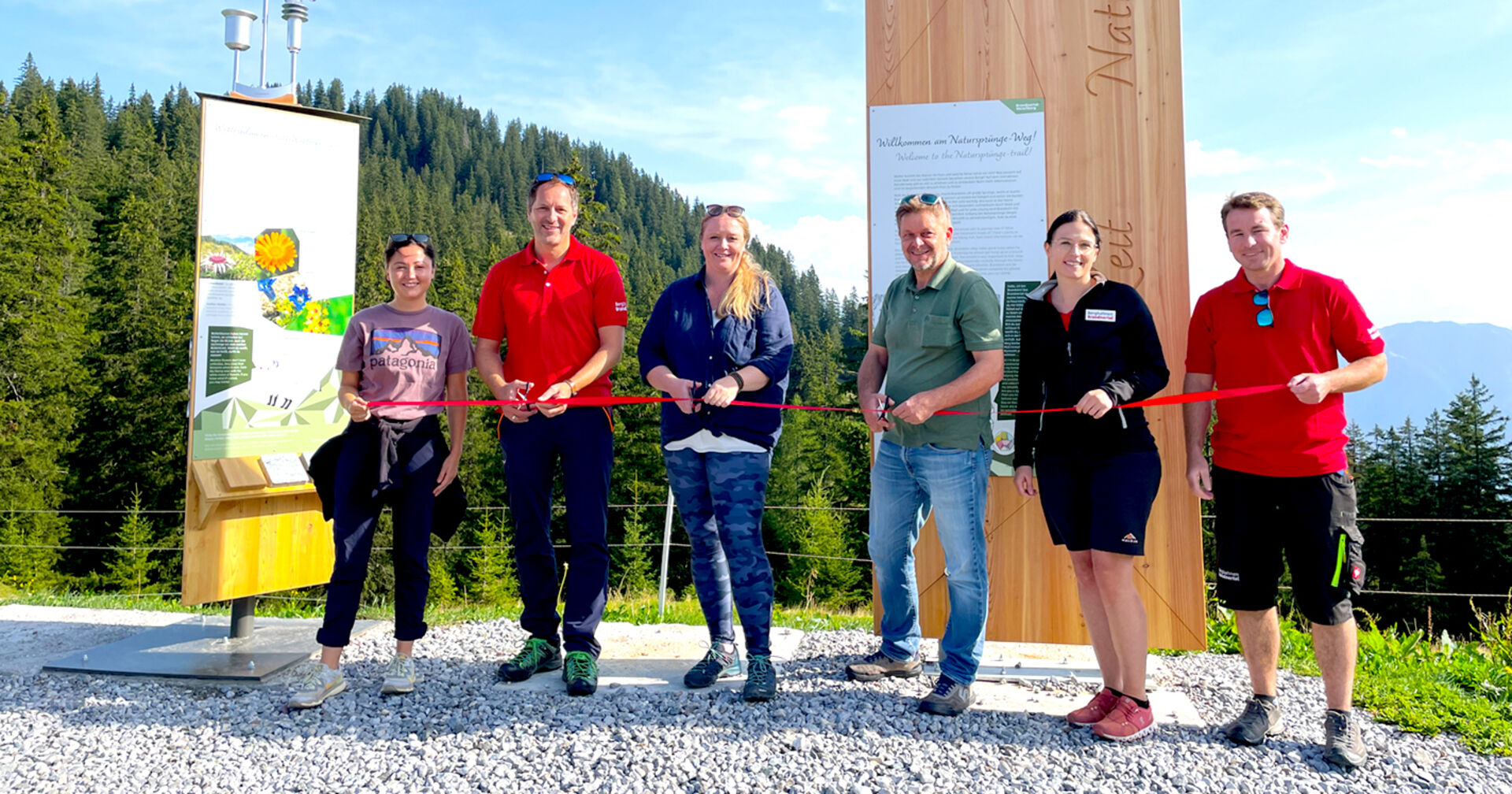 Eröffnung des neuen Natursprünge-Weges im Brandnertal im Sommer 2023.