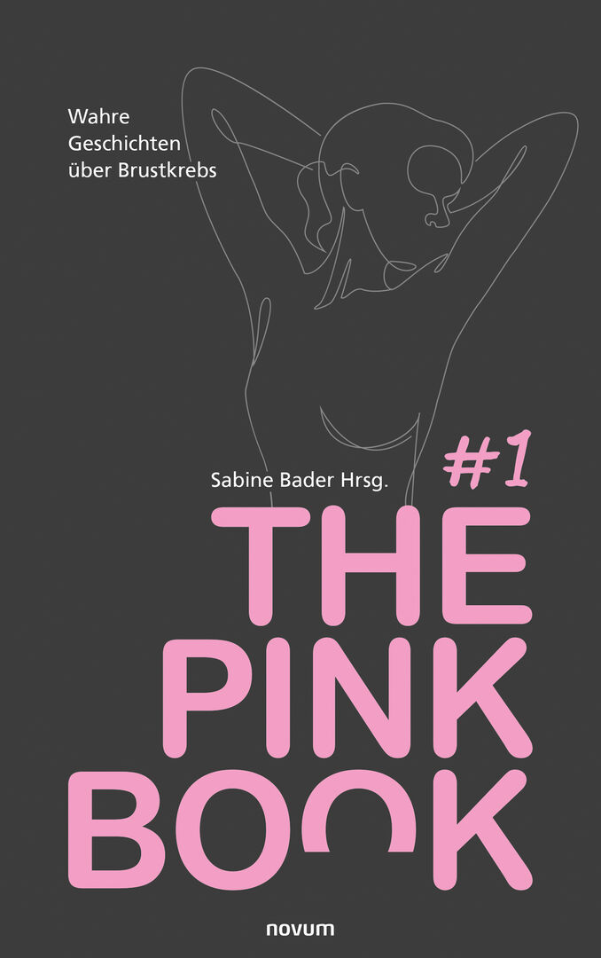 Schwarzes Buchcover mit neonlinker Schrift The Pink Book