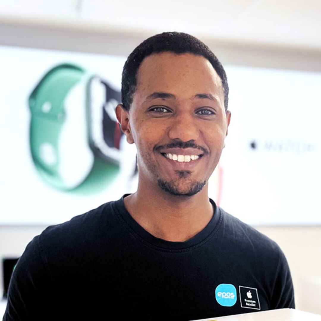 „Die Apple Watch Series 9, mit mehr Leistung und erweiterten Bedienmöglichkeiten, wird mit Sicherheit mein neuer Begleiter.“ Tedi Mandefro, Filiale am Garnmarkt