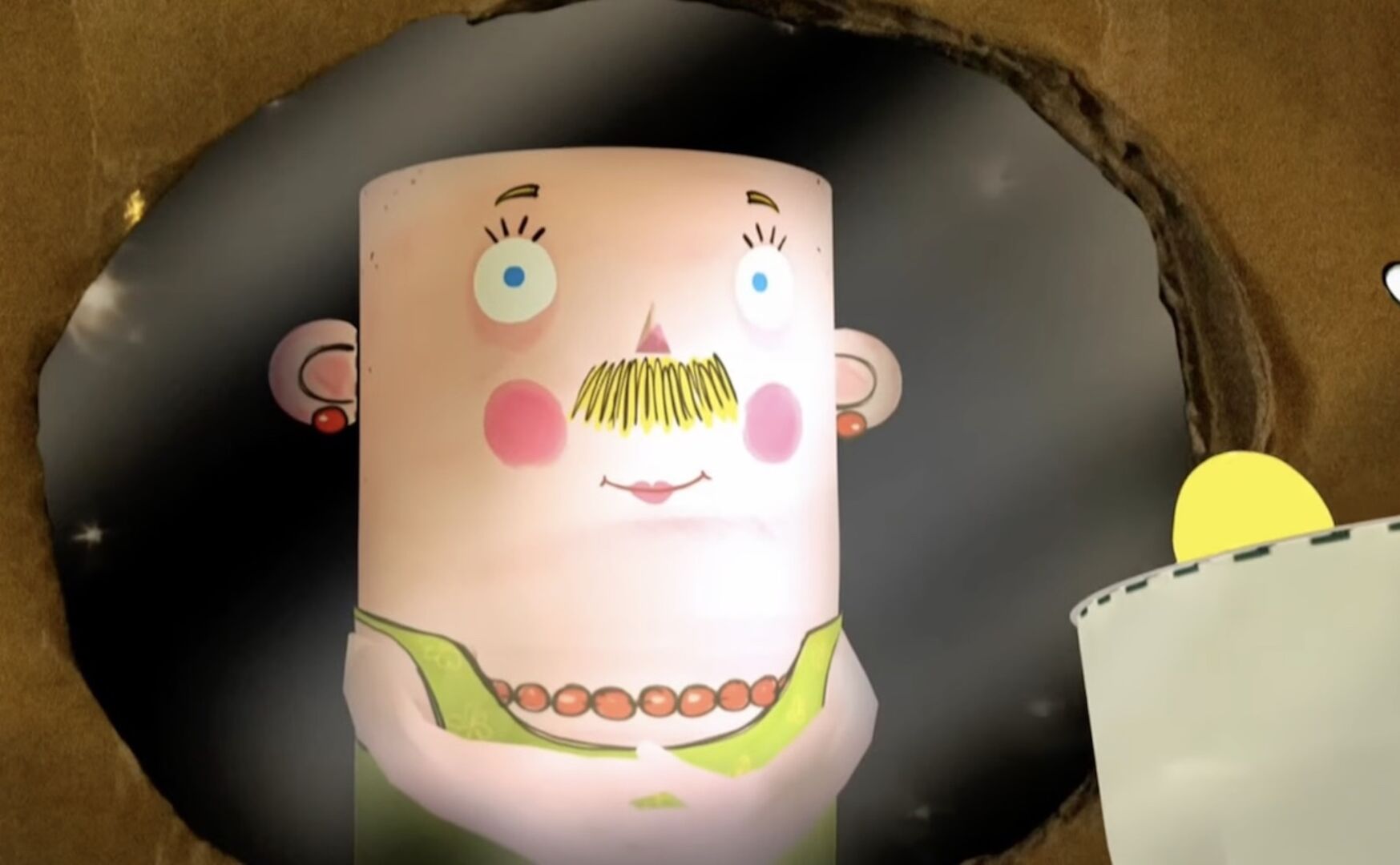 Herr Ingeborg wirkt glücklich und lächelt.