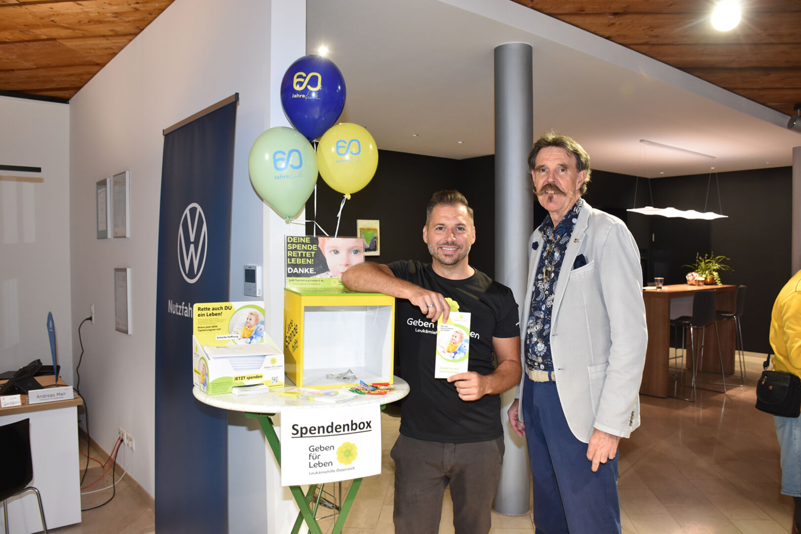 Manuel Kussian (Geben für Leben) und Dieter Haid (Lions Feldkirch)