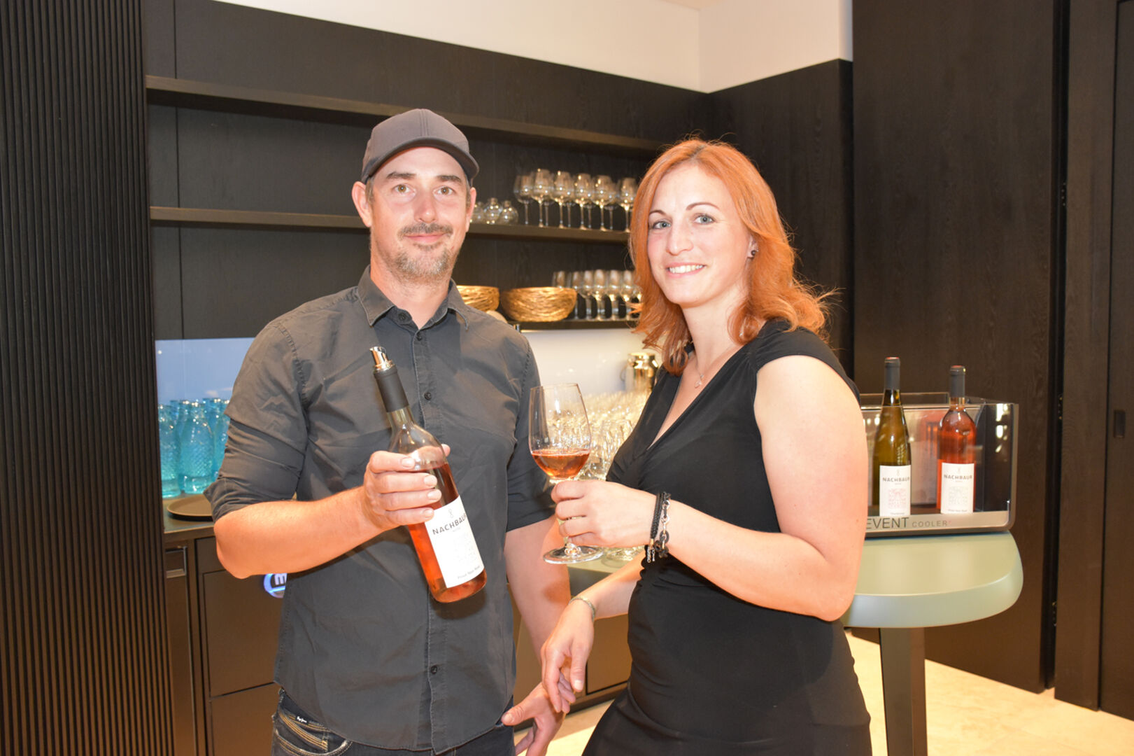 Michael Nachbaur (Nachbaur Weine Röthis) mit Jenny Simone