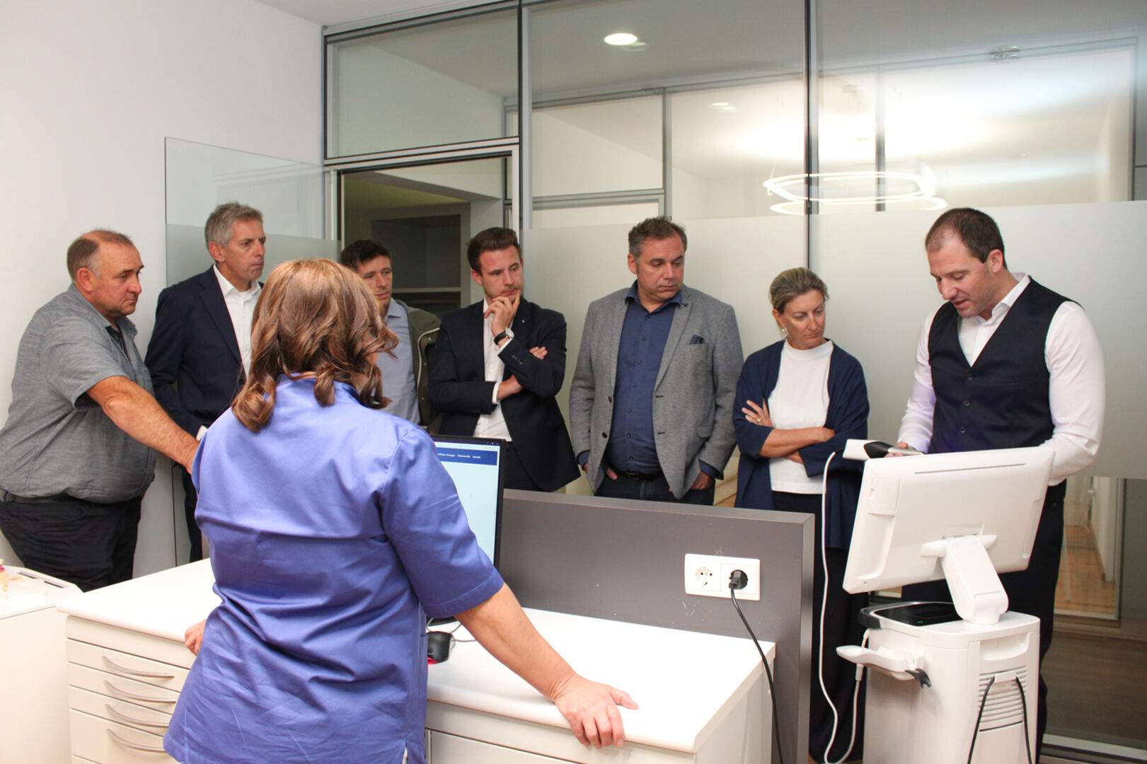 Rupert Sohler, Thomas Erath, Mag. Stefan Stiehle, Patrick Matt, Florian Rainer, DI Barbara Erath-Hutle, Dr. Jörg Smedek (v. li.)