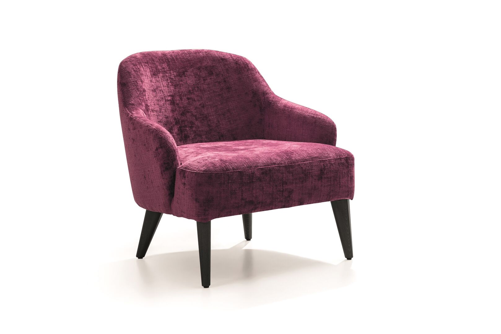 Pinker Sessel mit Samtbezug