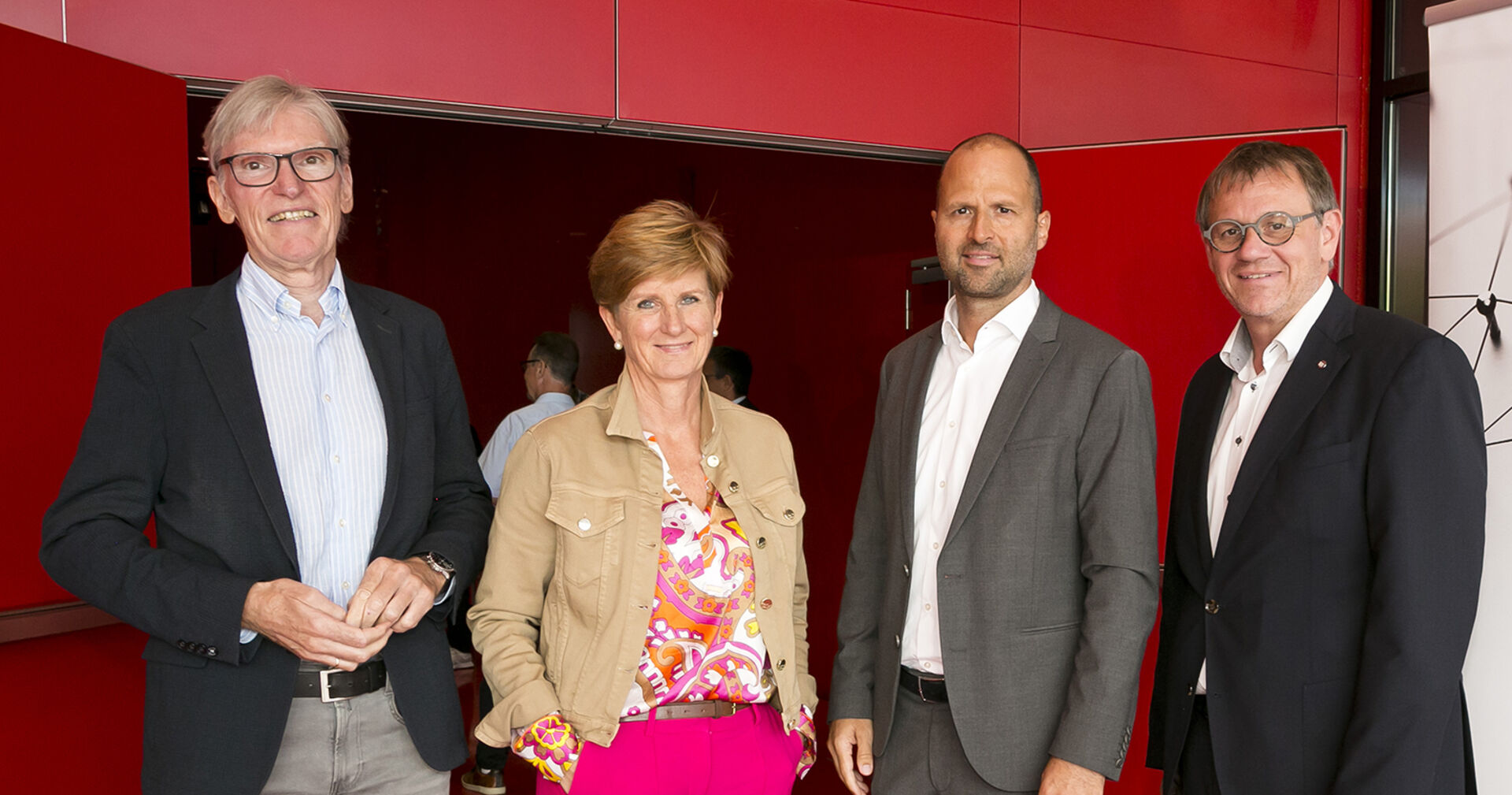 Wirtschaftsbund Vorarlberg auf der TECH.CON beim Business Lunch: Wilfried Hopfner, Sabine Tichy-Treimel, Marco Tittler, Christoph Thoma
