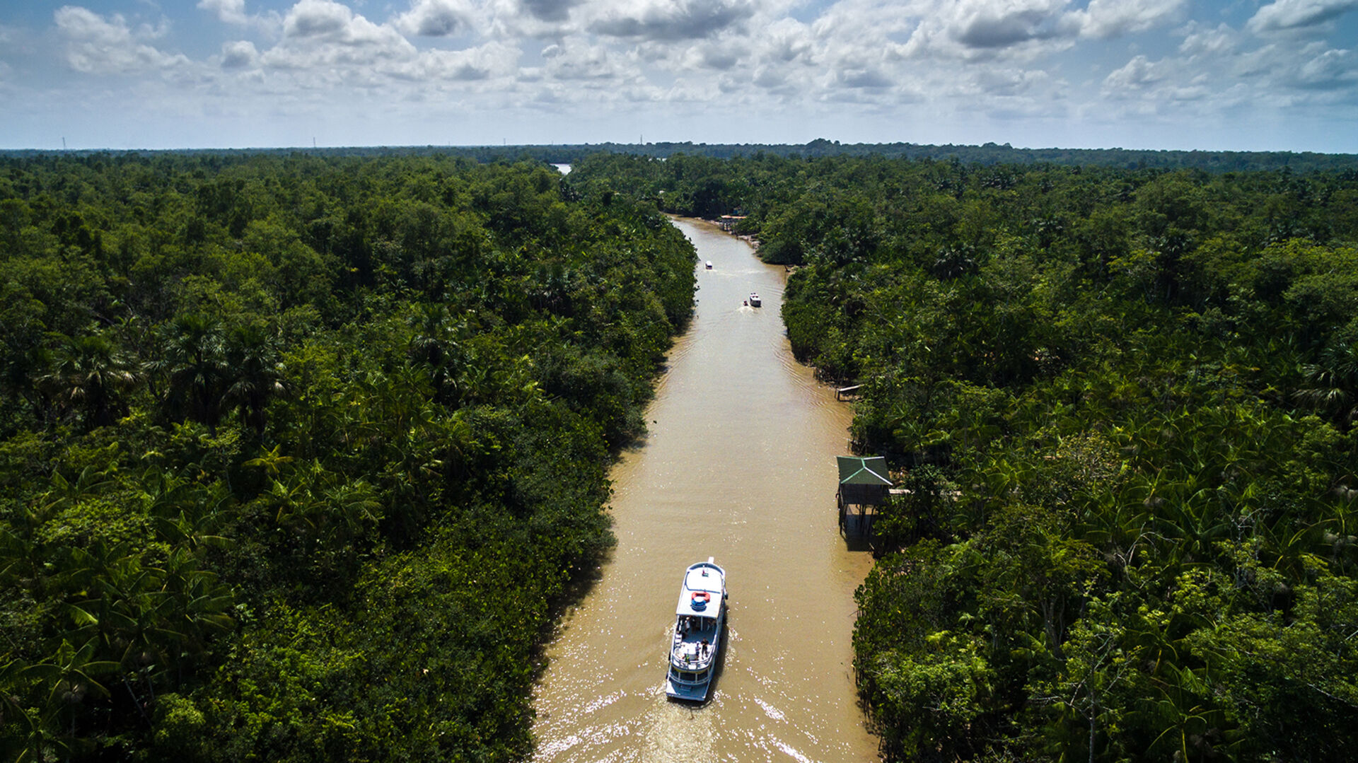Boot fährt durch den Amazonas | Credit: iStock.com/Ildo Frazao
