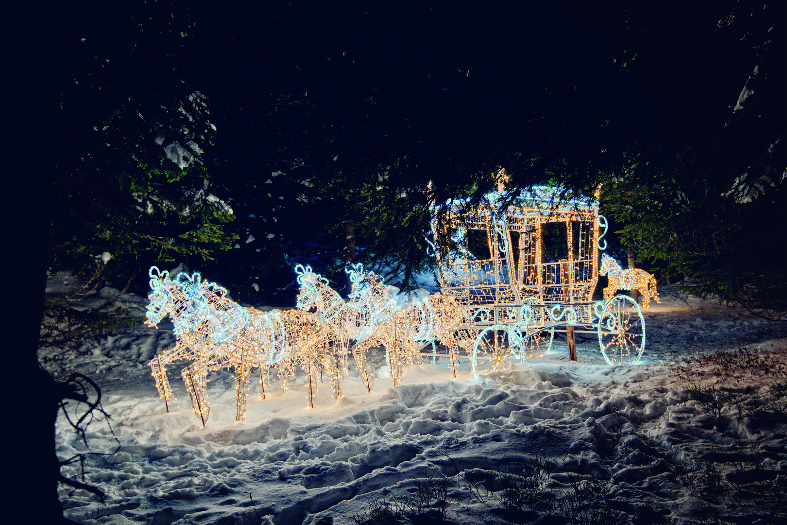 Lichter-Pferdekutsche