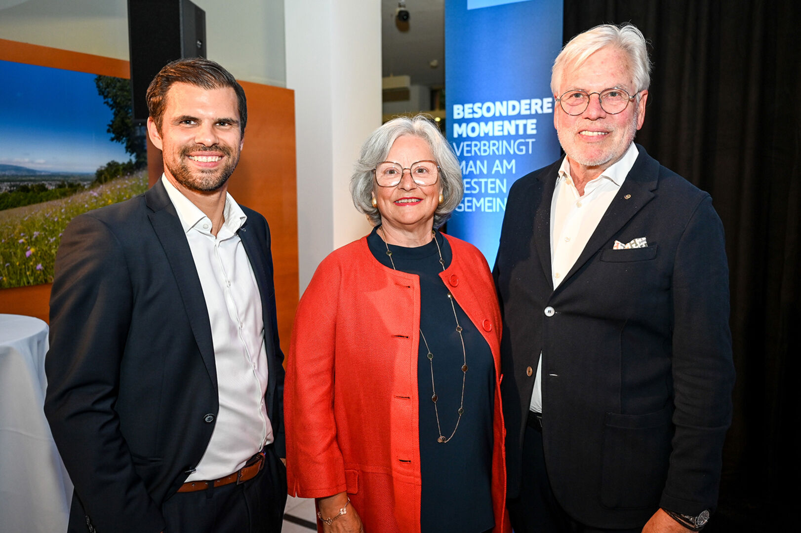Thomas Widmannn (Hypo Vorarlberg Dornbirn), Inge und Hans-Karl Walser (Walser Fashion- &amp; Lifestyle) (v. li.)