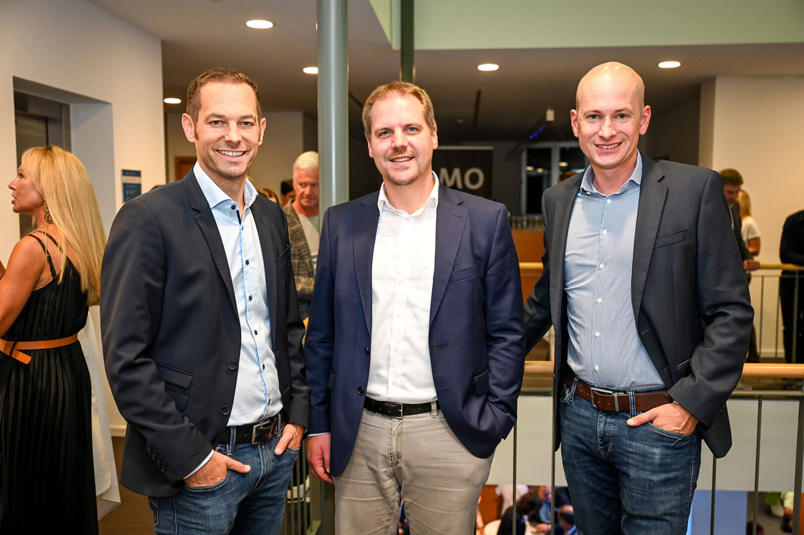 CEO Matthias Nicolussi (Henn), Hypo Vorarlberg Vorstand Philipp Hämmerle und Thomas Hagleitner (v. li.)