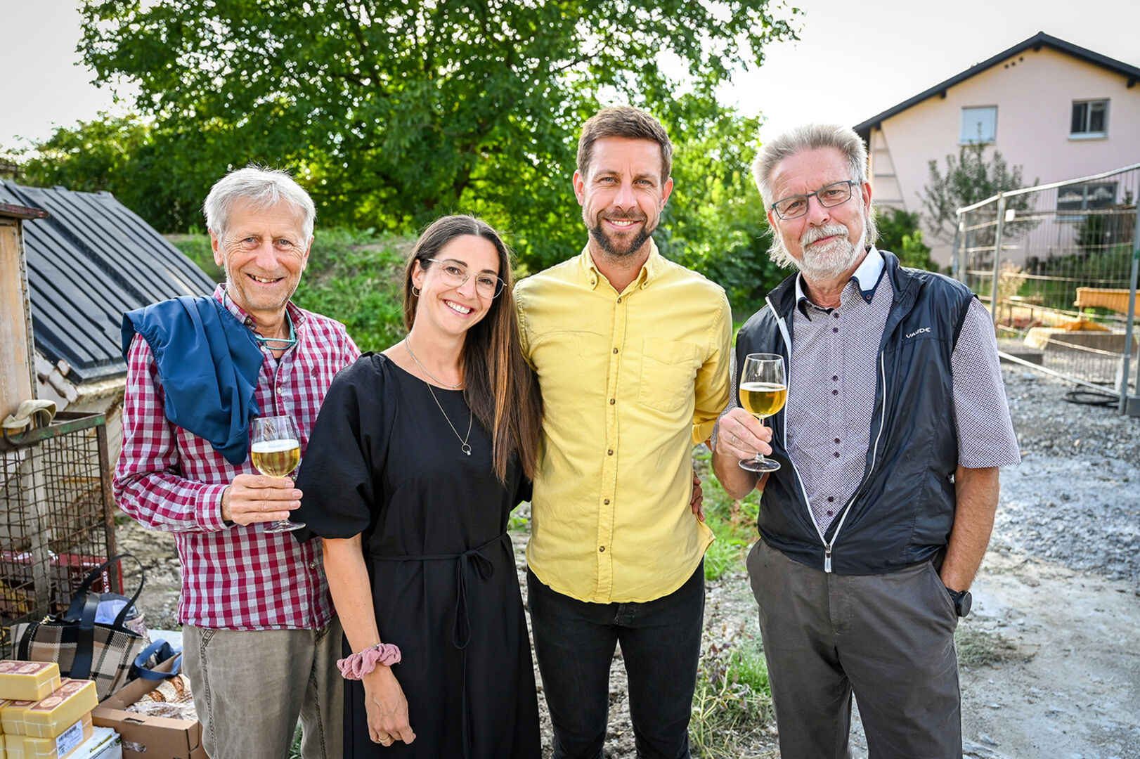 Josef Mäser, Stefanie und Sebastian Brandner (Studio Brandner) und Helmut Brandner (v. li.)