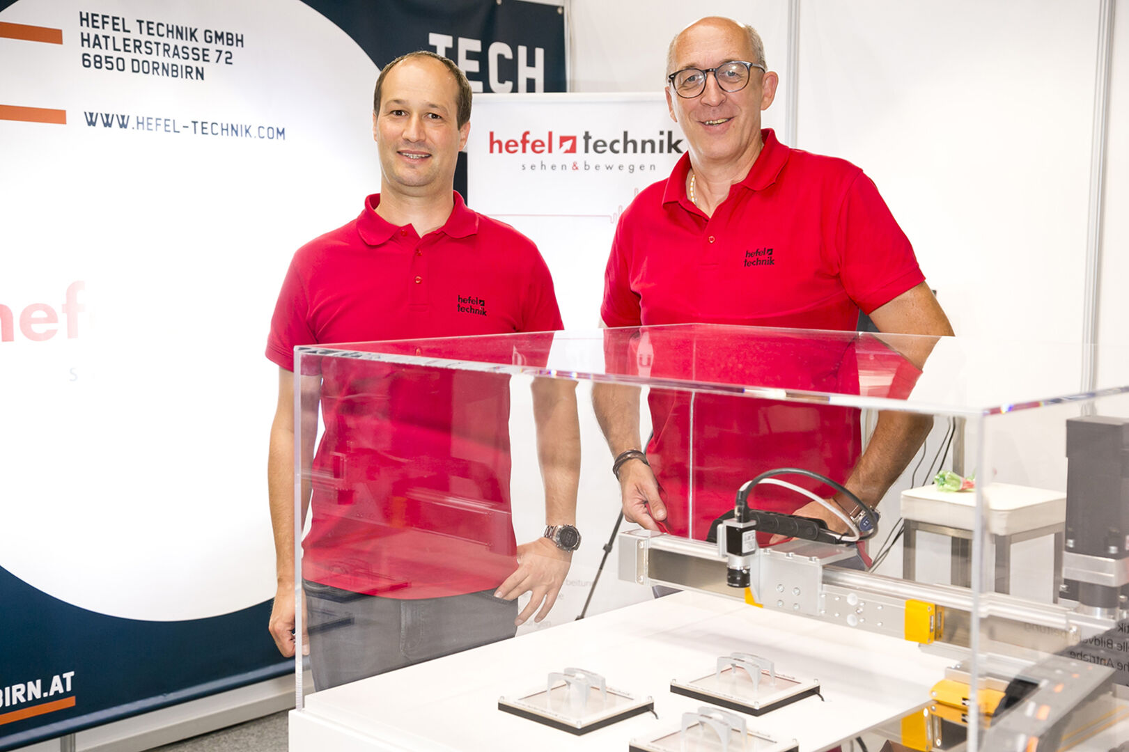 Simon Hefel und Bernd Pulsinger (hefeltechnik Dornbirn) (v. li.)