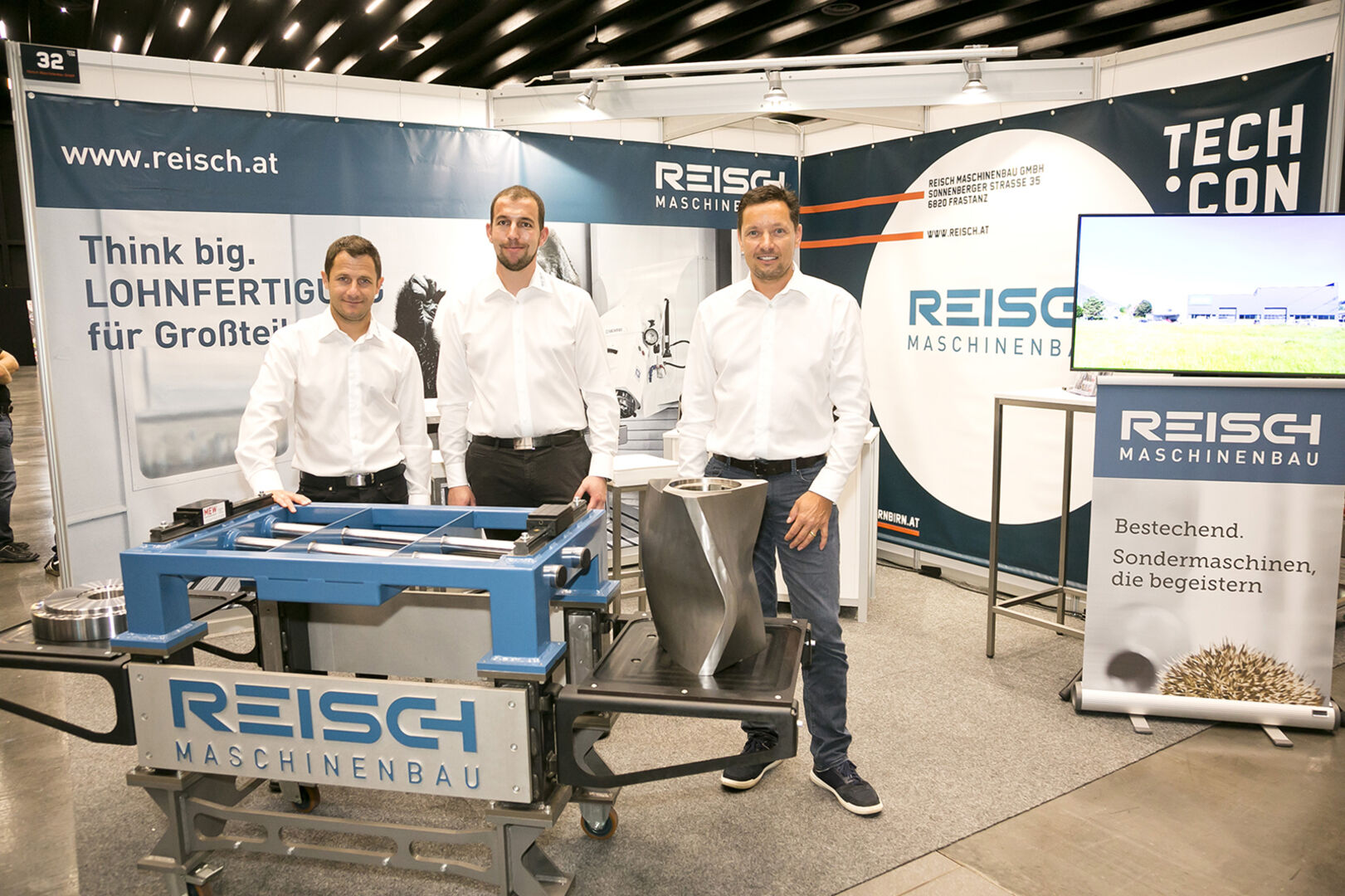 Bernhard Martin, Johannes Nigg und Arno Reisch (Reisch Maschinenbau) (v. li.)