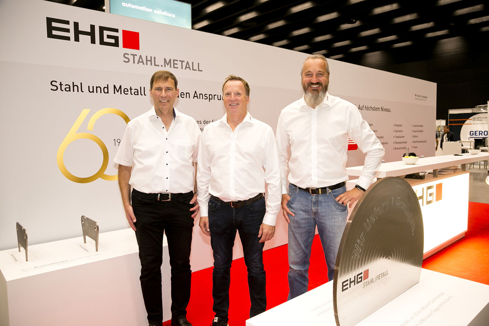 Stefan Ritter, Helmut Lokan und Kurt Landl (EHG Stahl.Metall) (v. li.)