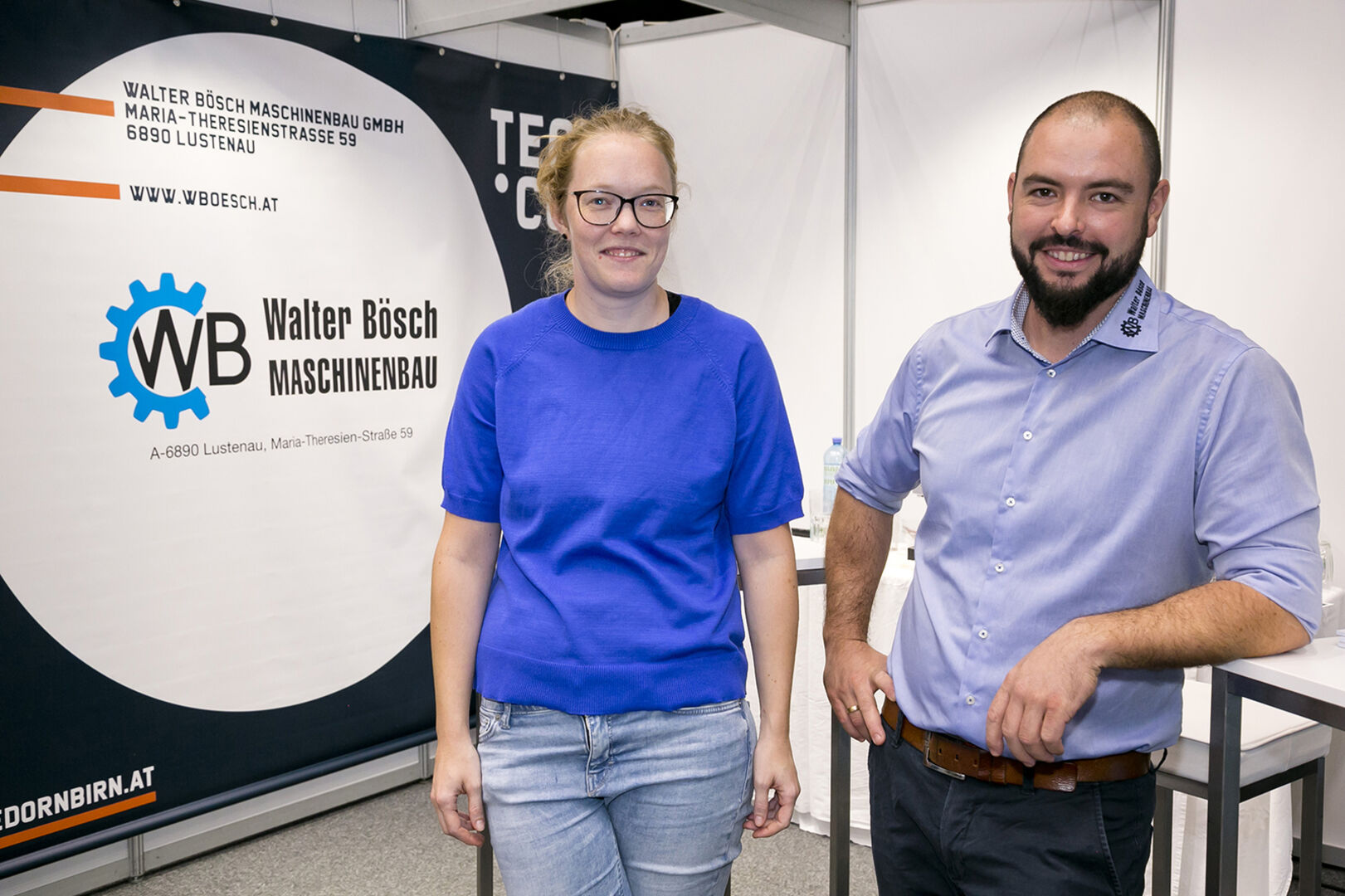 Sabrina Auer (Kaplina Engineering) und Mathias Bösch (Walter Bösch Maschinenbau)