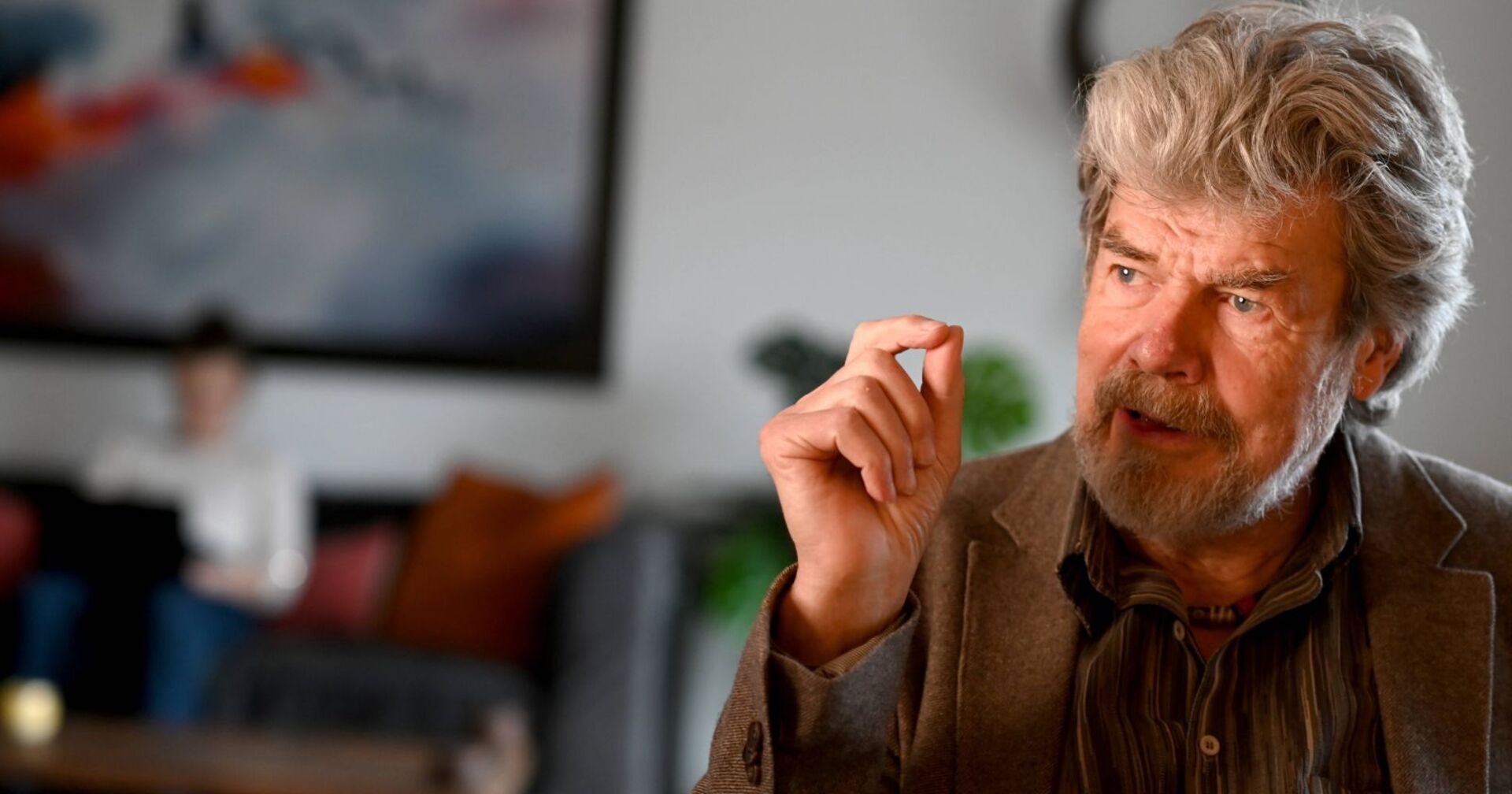 Bergsteiger-Legende Reinhold Messner in einem Interview.