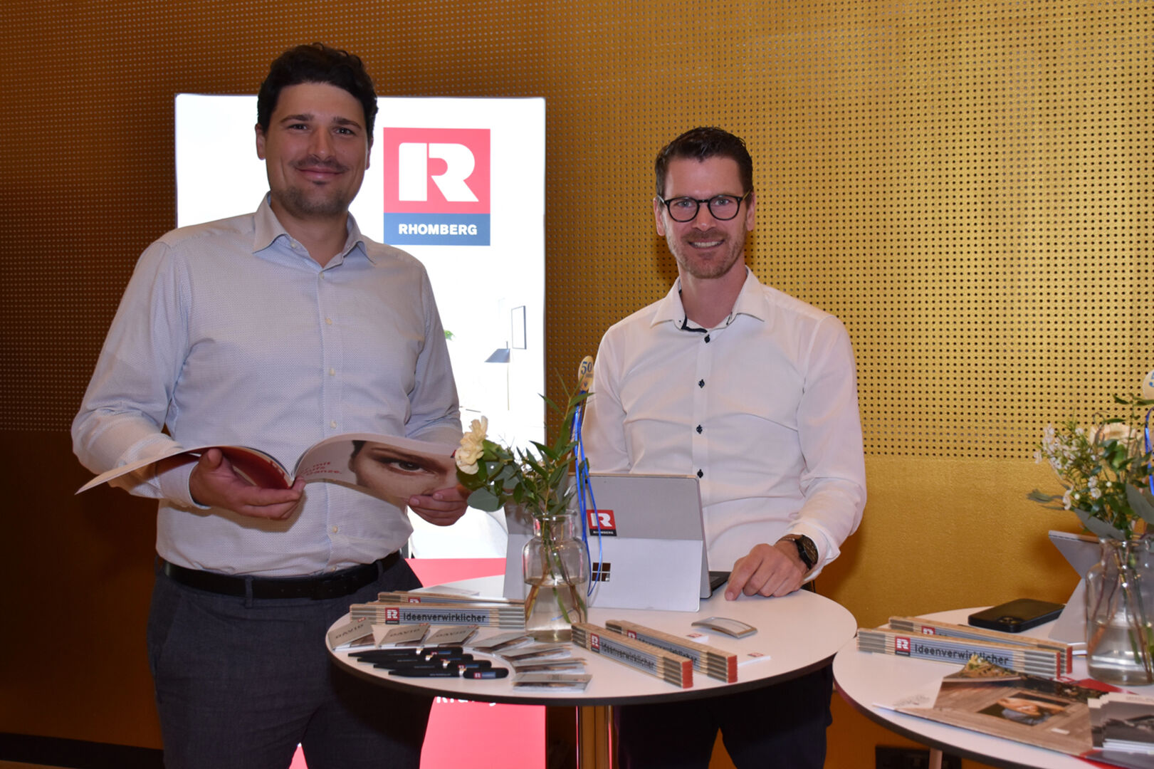 Von Rhomberg Bau: Manuel Brunner (Immobilien) und Daniel Mohr (Sanierung)