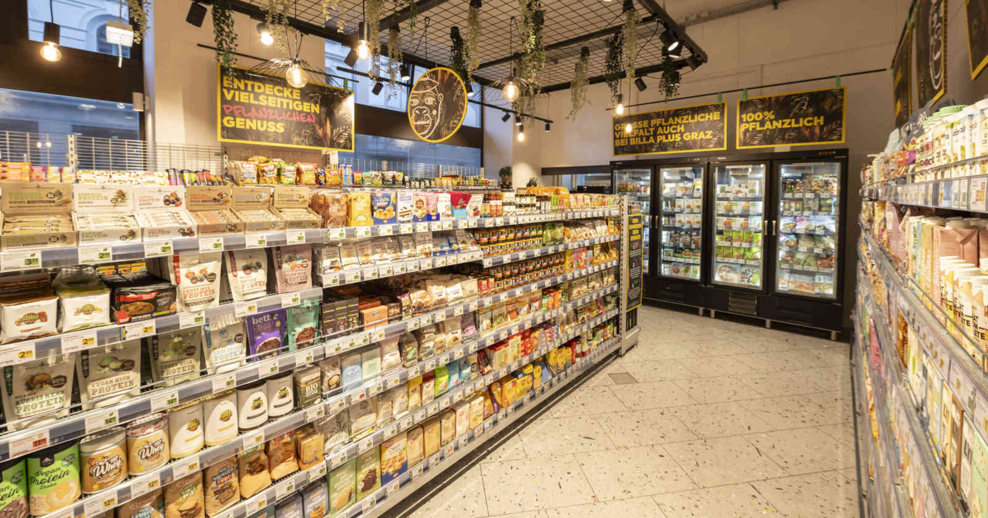 Billa Pflanzilla Shop in der Grazer Innenstadt.