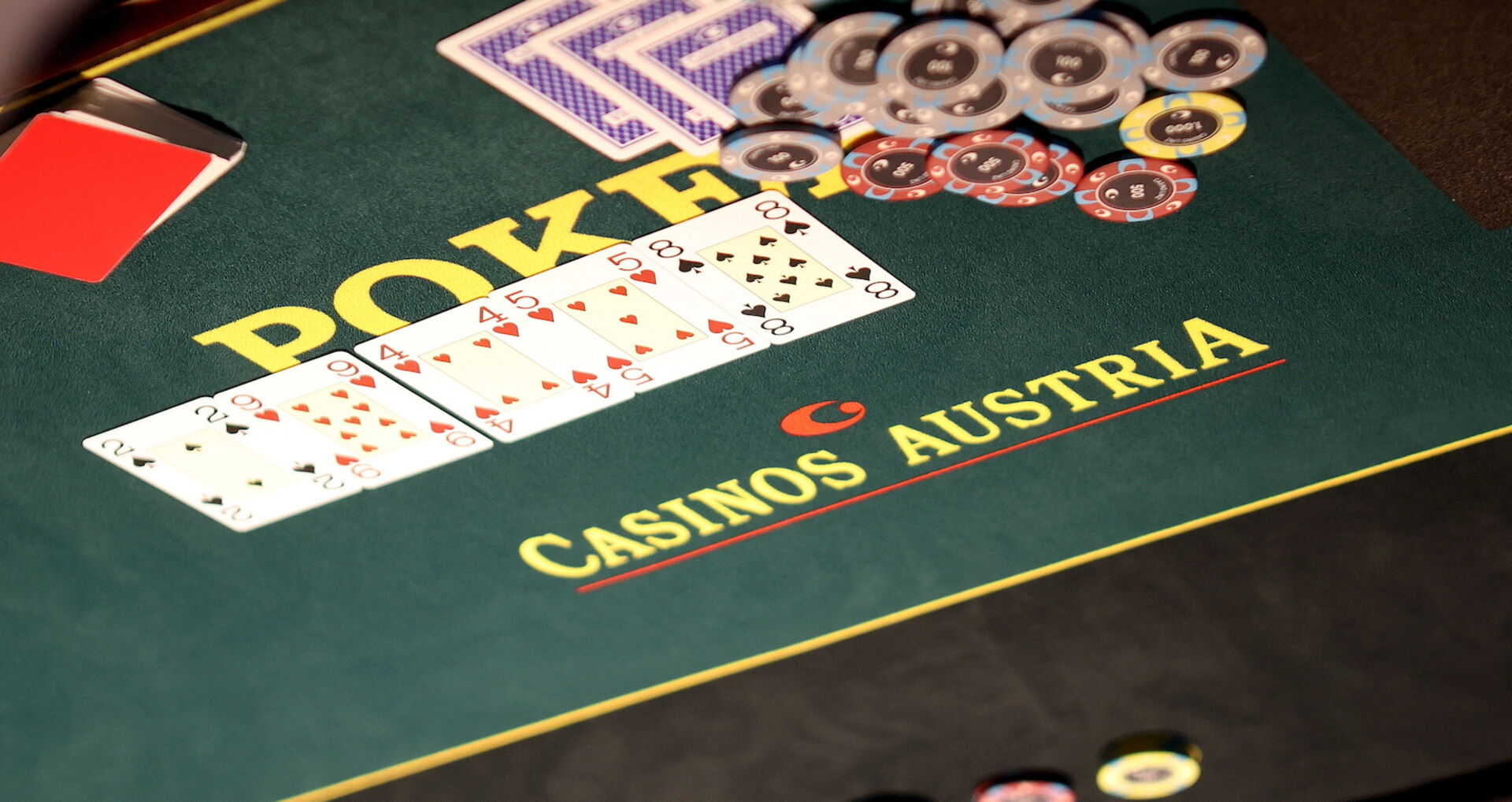 Casino Pokertisch, Karten, Jetons