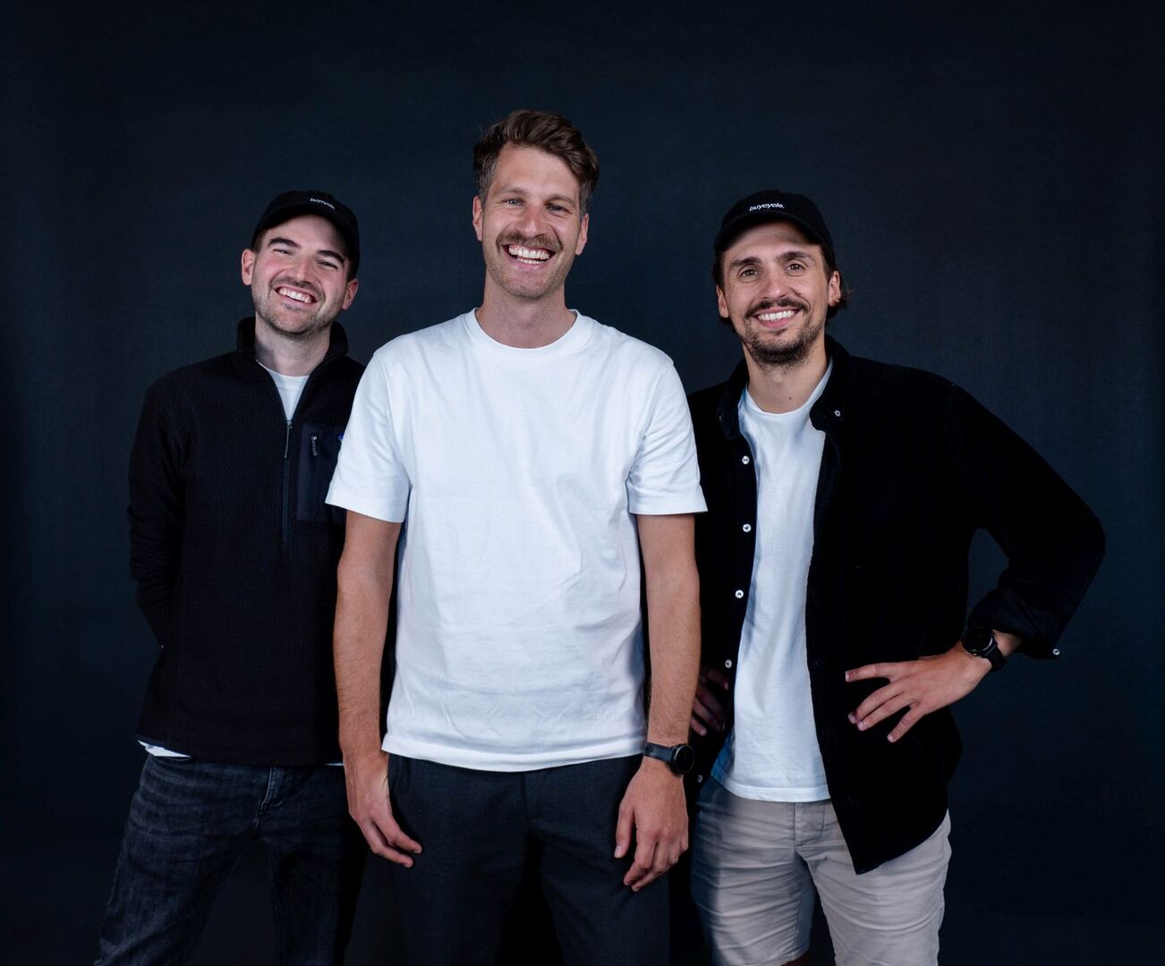 Die Gründer von buycycle: Theo, Flo und Jonas.