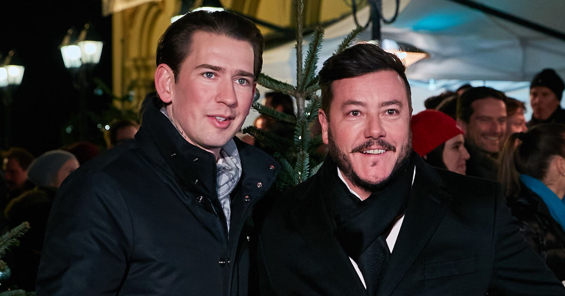 Sebastian Kurz und René Benko dicht beisammen