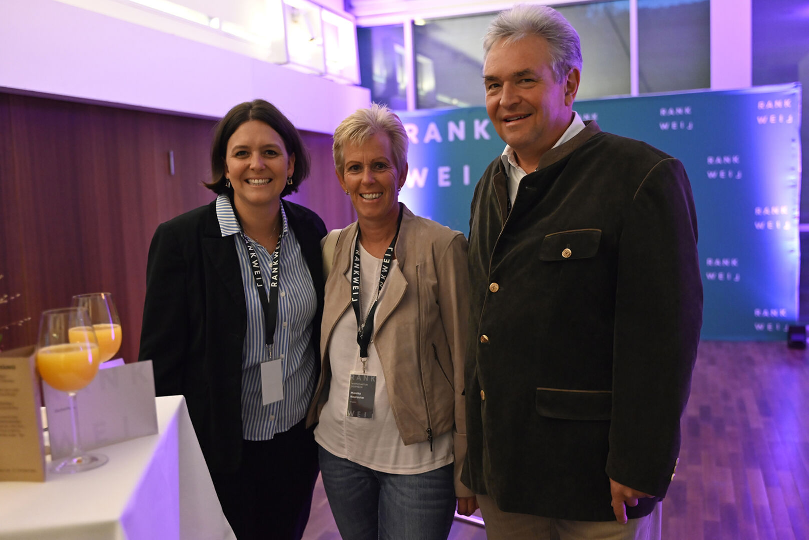Marina Bernstein, Monika und Bertram Neurauter (Fa. Ringana) (v. li.)