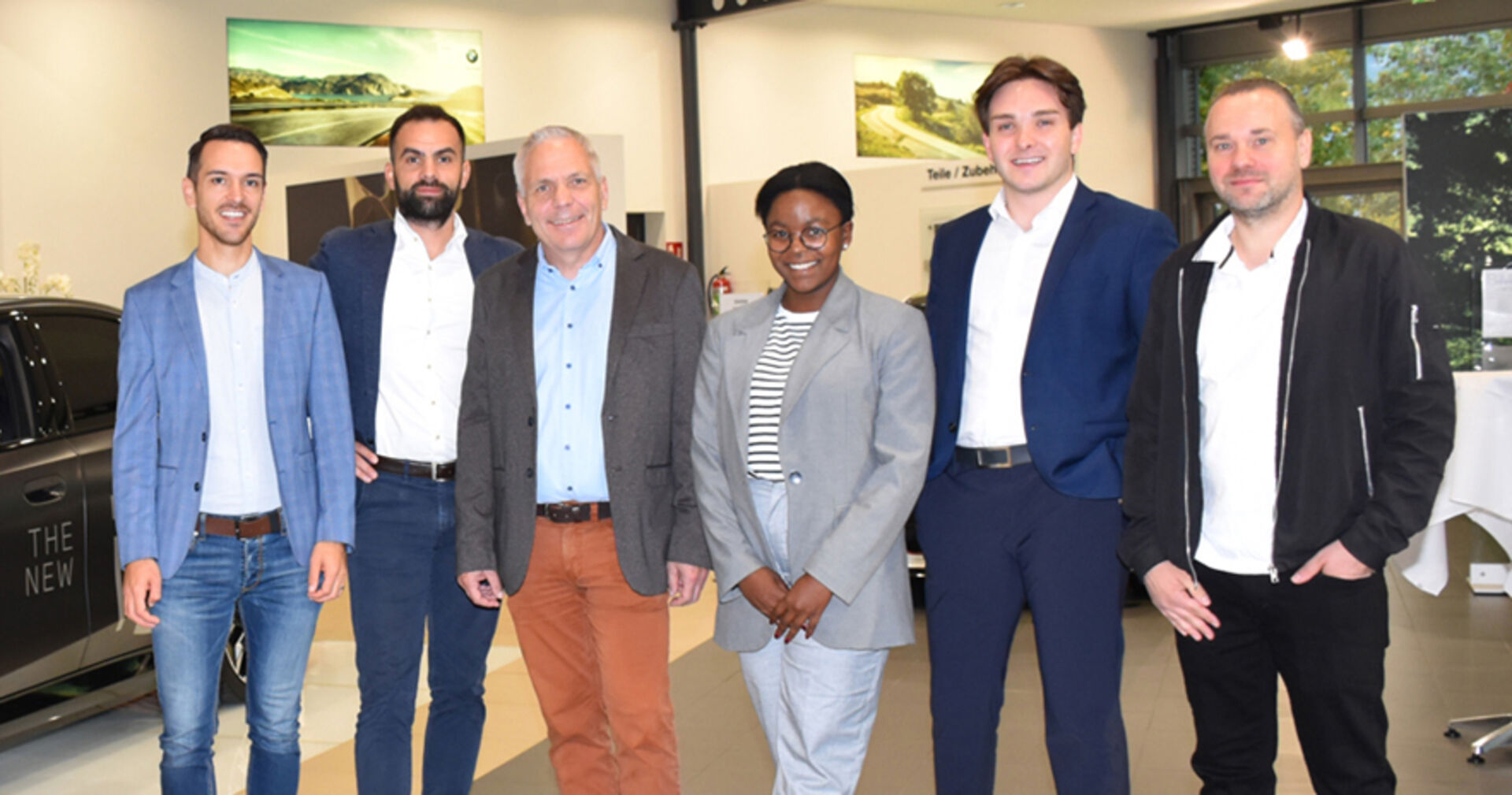 Luden zum Herbstfest: Michael Winder, Leandros Tsohataridis, GF Markus Spiegel, Naomi Gonner, Robert Türtscher und Christian Gunz