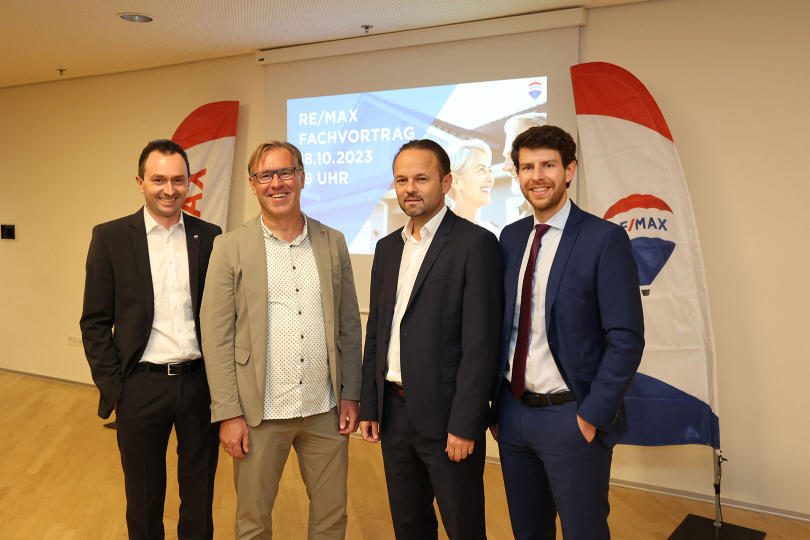 Philipp Feurstein, Herbert Neyer, Jürgen Schindler und Mag. Maximilian Allgäuer (v. li.)