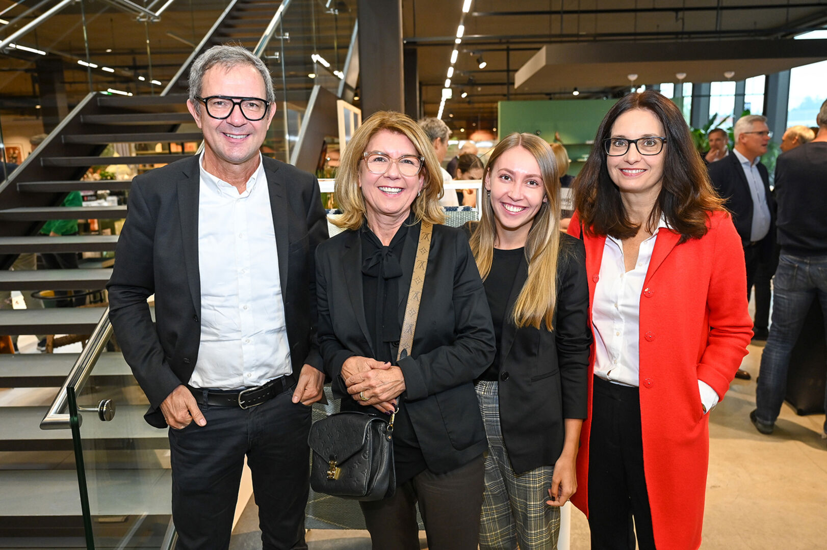 Bernhard Ölz (PRISMA), Graziella Hefel (Hefel Gruppe), Larissa Loacker (Universität Innsbruck) und Martina Pointner (TriaLog) (v. li.)