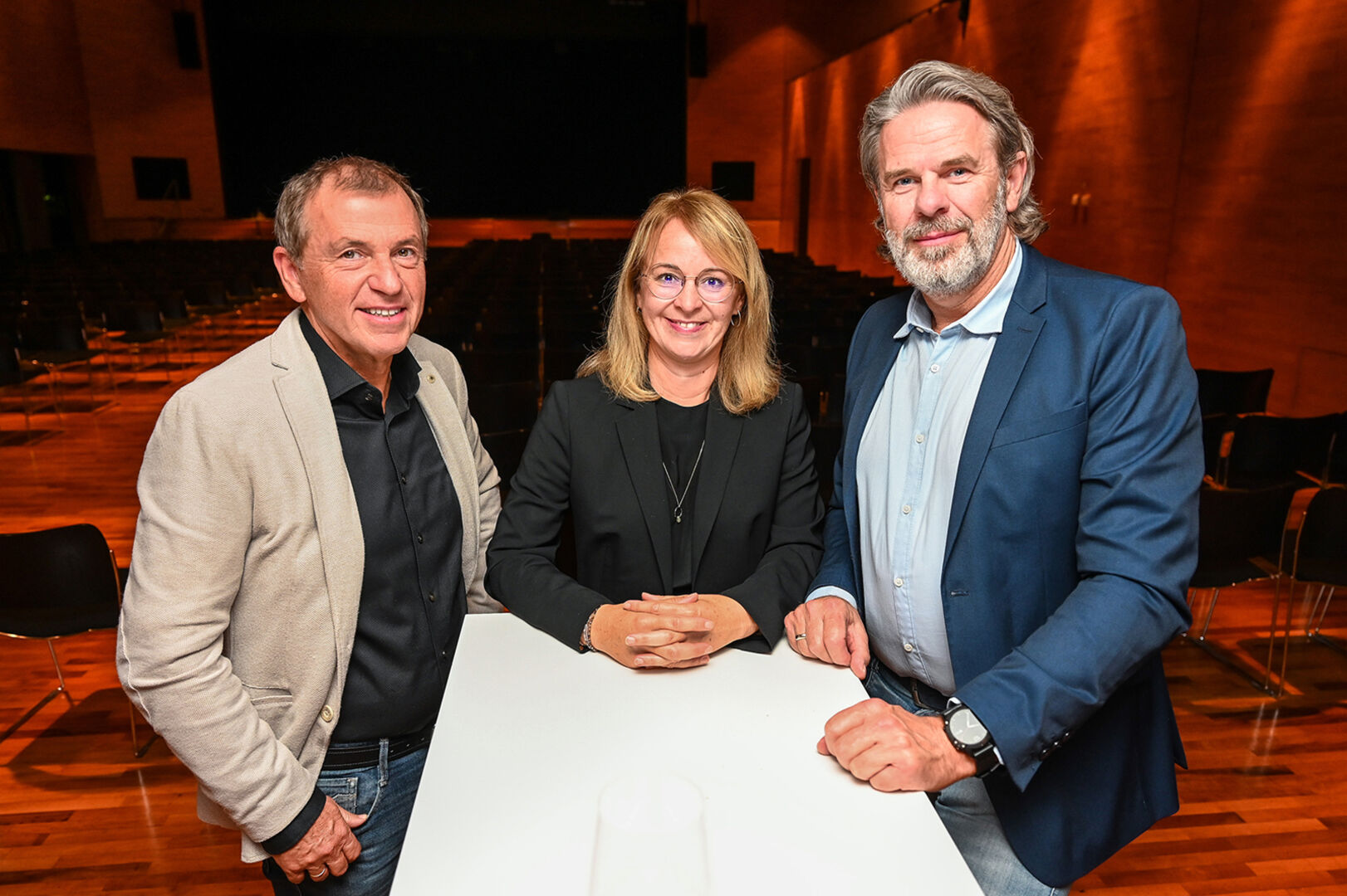 Manfred Schrattenthaler (Glatz  Klischee), Sandra Jehle-Troy (Glatz-Stempel) und Thomas Jehle (Unternehmensberater) (v. li.)