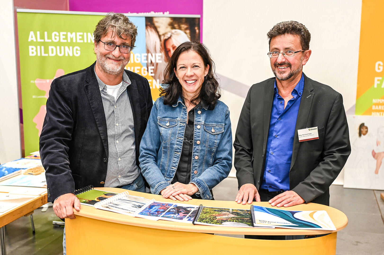 Vorarlberger Gymnasien: Dir Andreas Mark (Schillerstrasse Feldkirch), Andrea Neugschentner (PG Riedenburg) und Reinhard Sepp (Schoren Dornbirn) (v. li.)