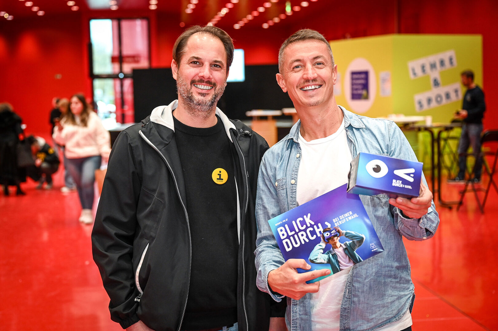 Vom i-Messe Team: Philipp Hutle (BIFO) und Markus Curin (Lehre in Vorarlberg) (v. li.)