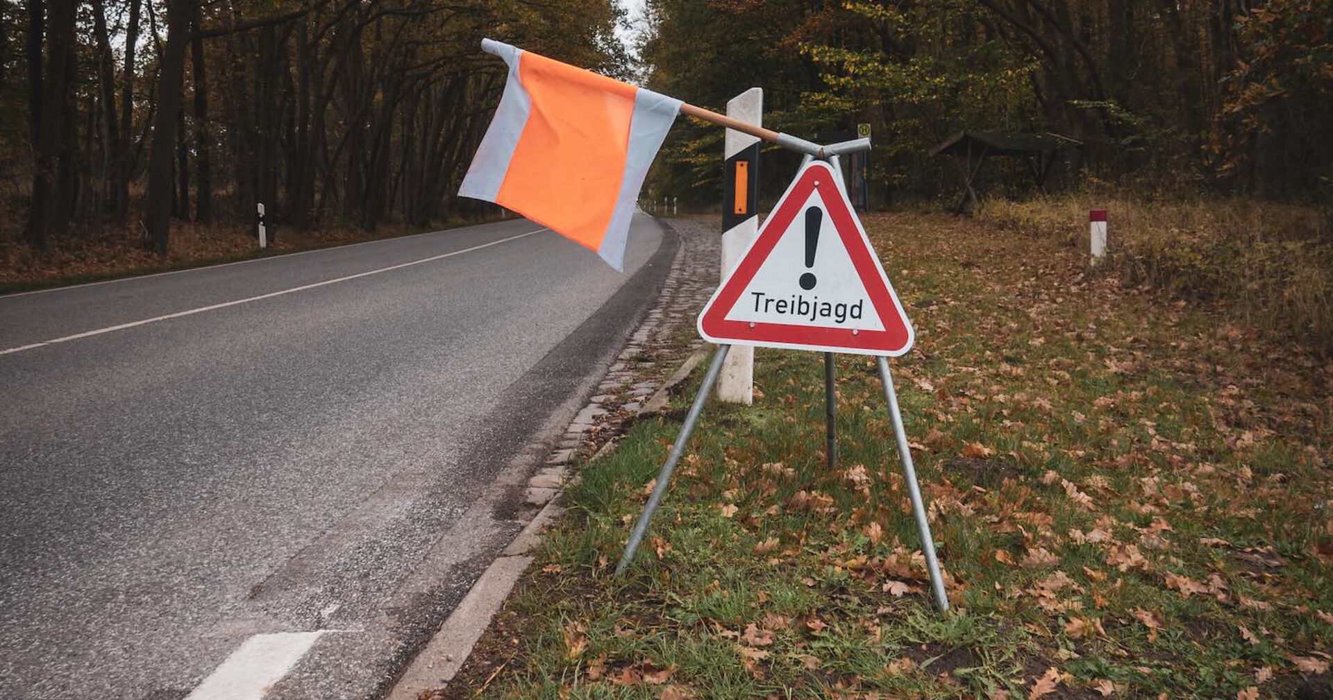 Hinweisschild &quot;Treibjagd&quot;