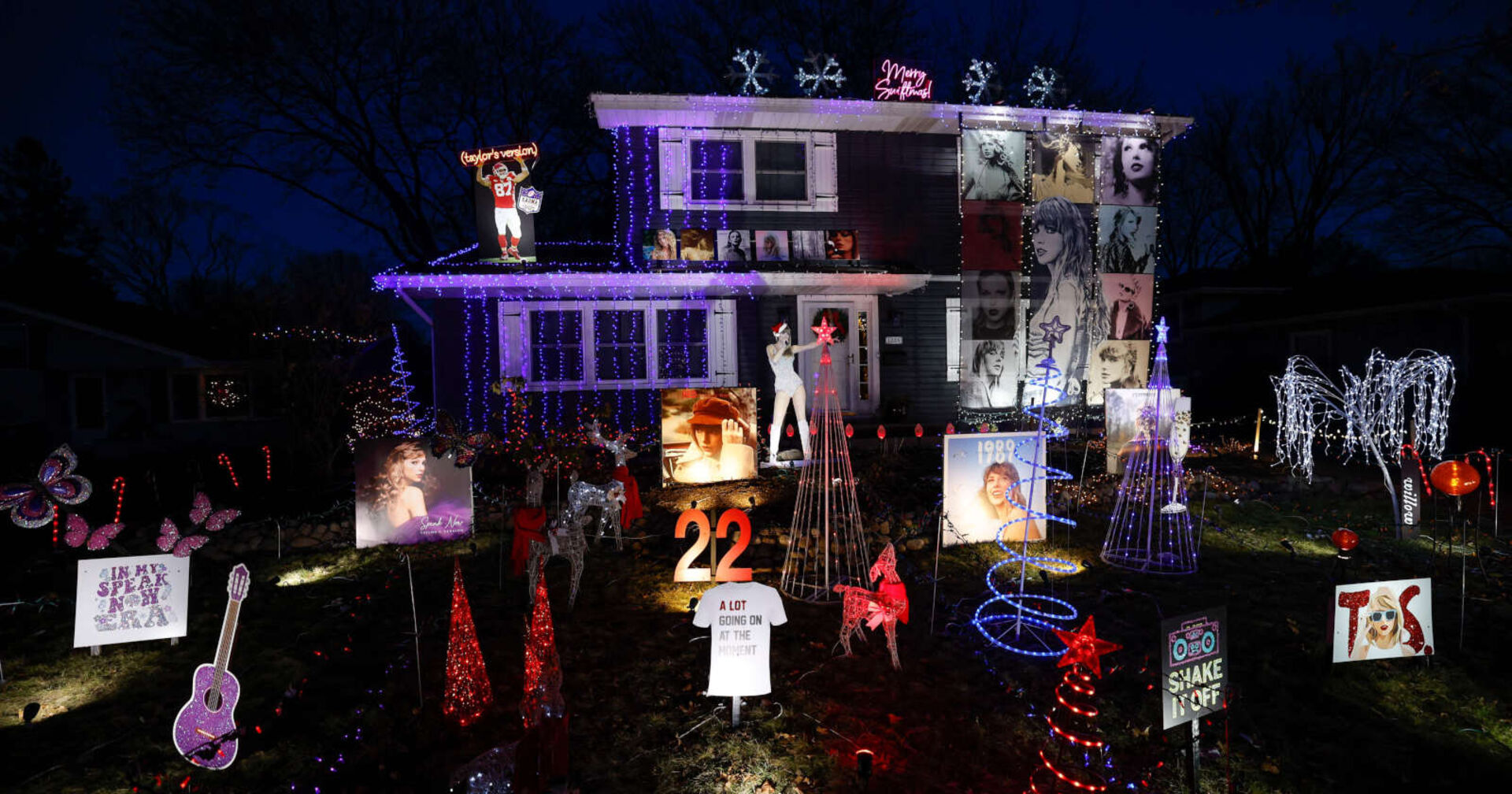 Geschmücktes Haus in Illinois