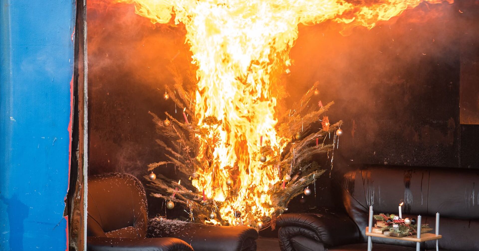 Brennender Christbaum
