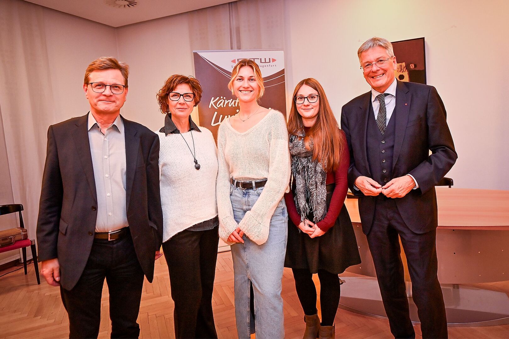 Verena Gotthardt mit Familie und Peter Kaiser