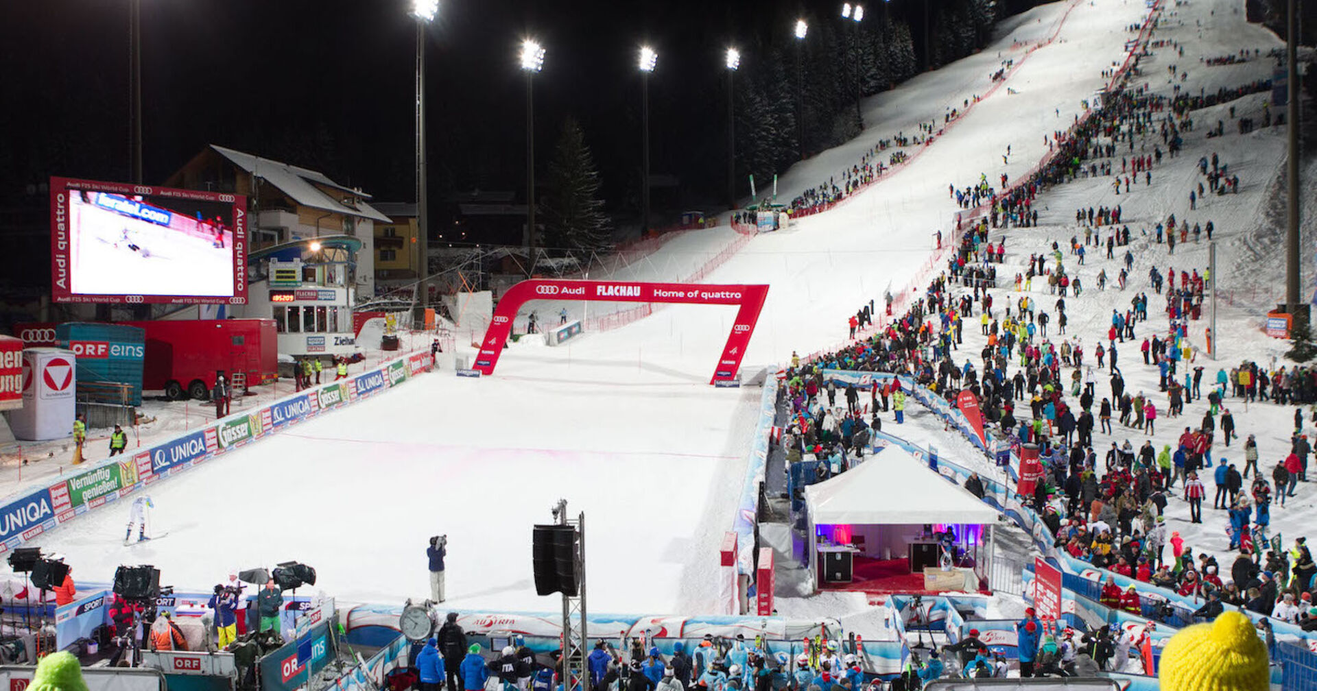 Zielgelände Nachtslalom in Flachau