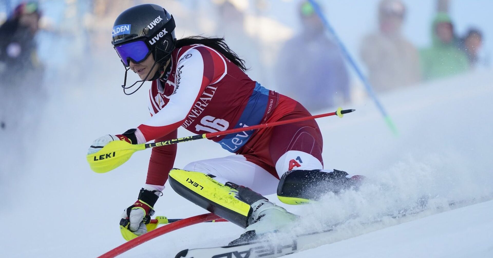 Franziska Gritsch im Renneinsatz