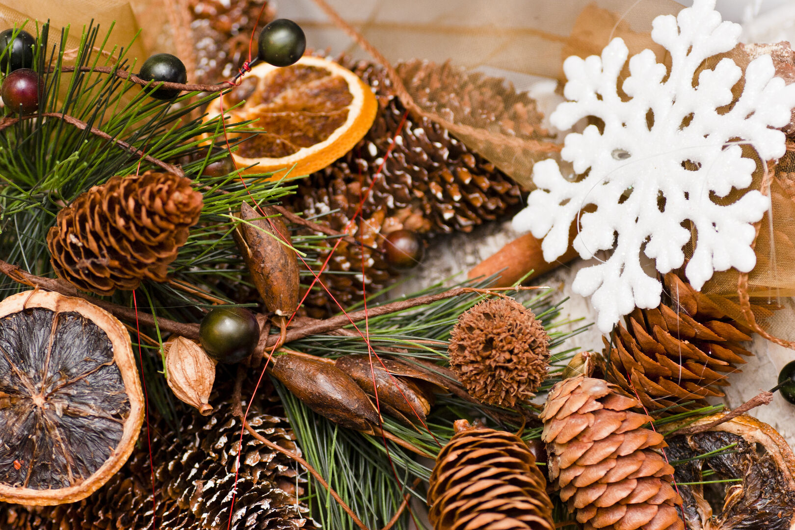 Natürliche Weihnachtsdekoration