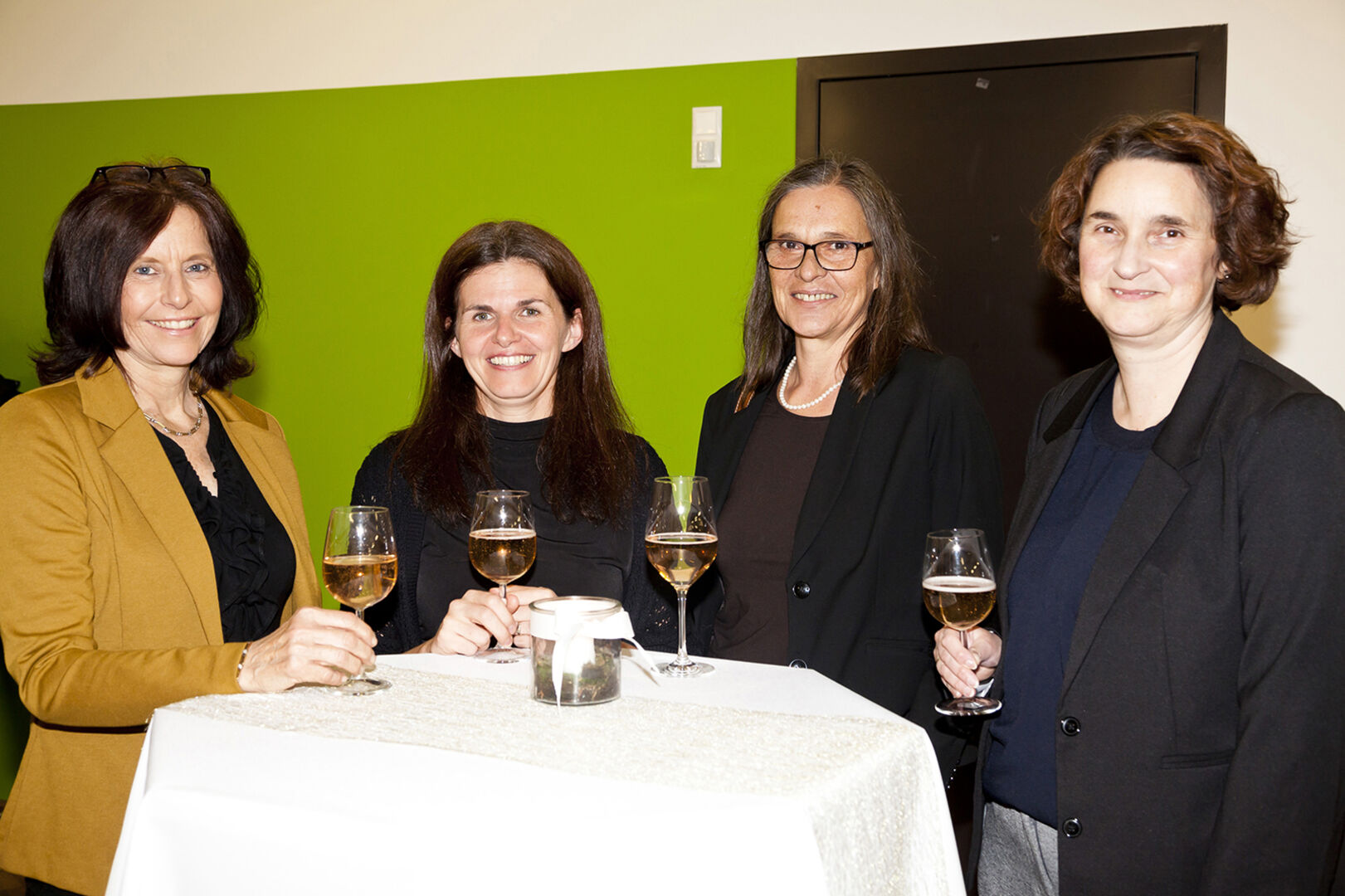 Bettina Deuring, Brigitte Gstrein (beide  Kathi-Lampert-Schule), Gertrud Hefel,  Christine Sommerauer (beide Soziale Berufsorientierung Vorarlberg) (v. li.)