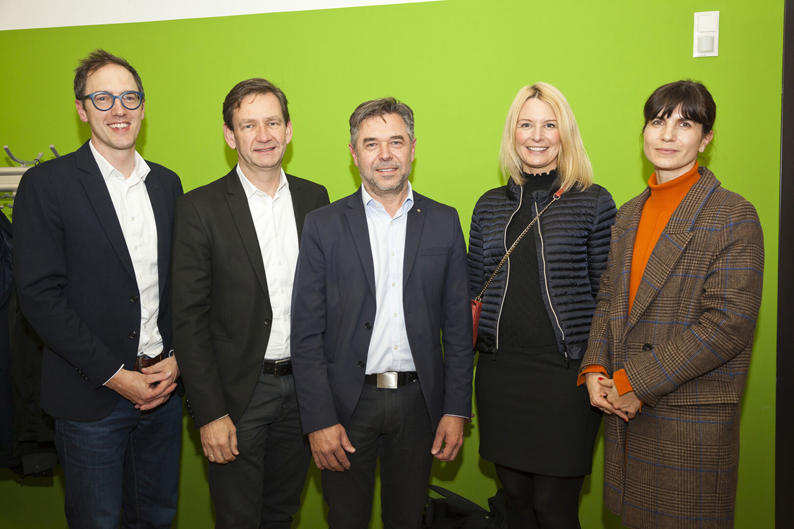 Nikolaus Ess, Wolfgang Rüf, Harald Moosbrugger (Land Vorarlberg), Melanie Fleisch, Bettina Maier-Ortner (alle PRISMA) (v. li.)