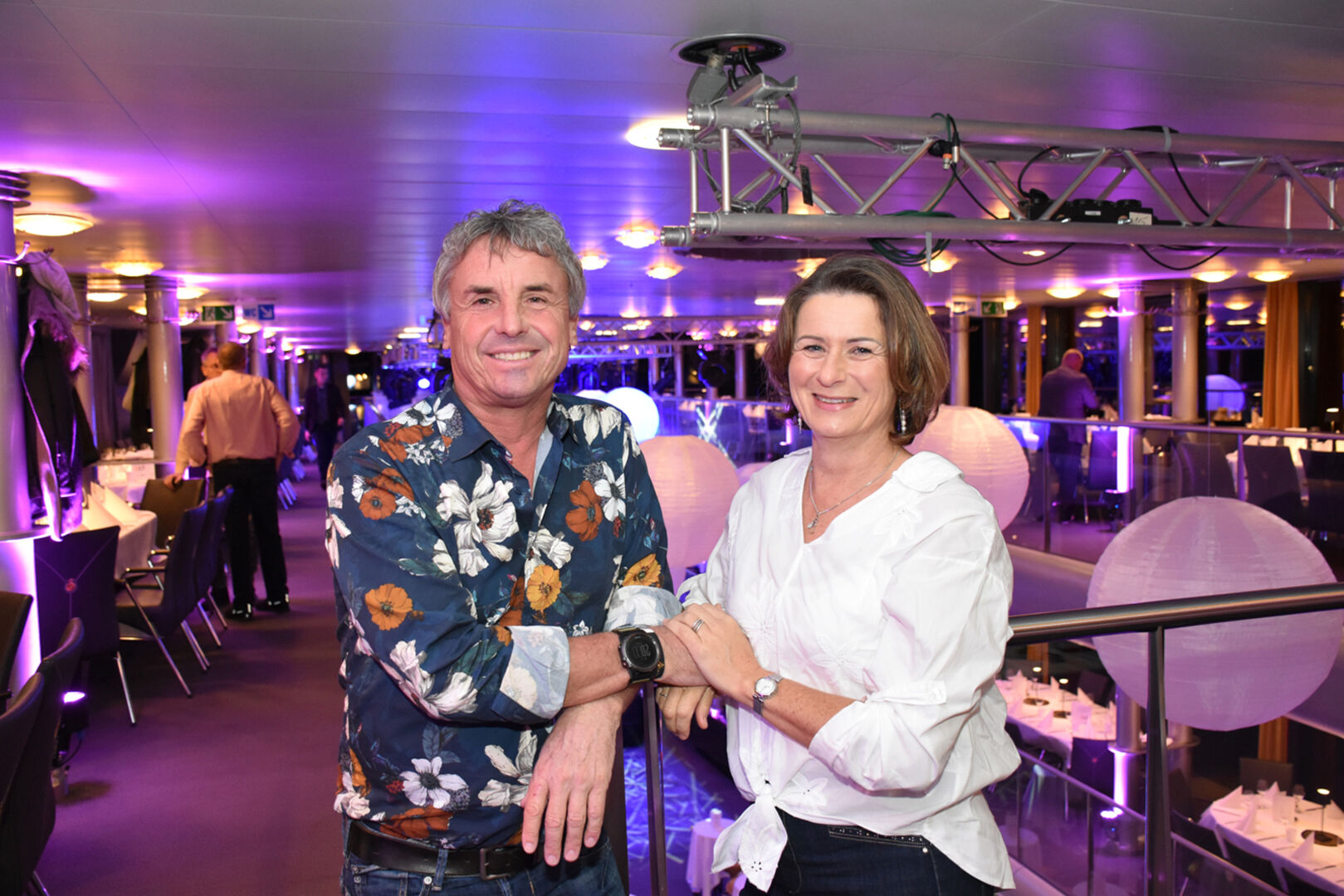 Erstes Event auf dem MS Sonnenkönigin: Wolfgang Troy und Carmen Bayer