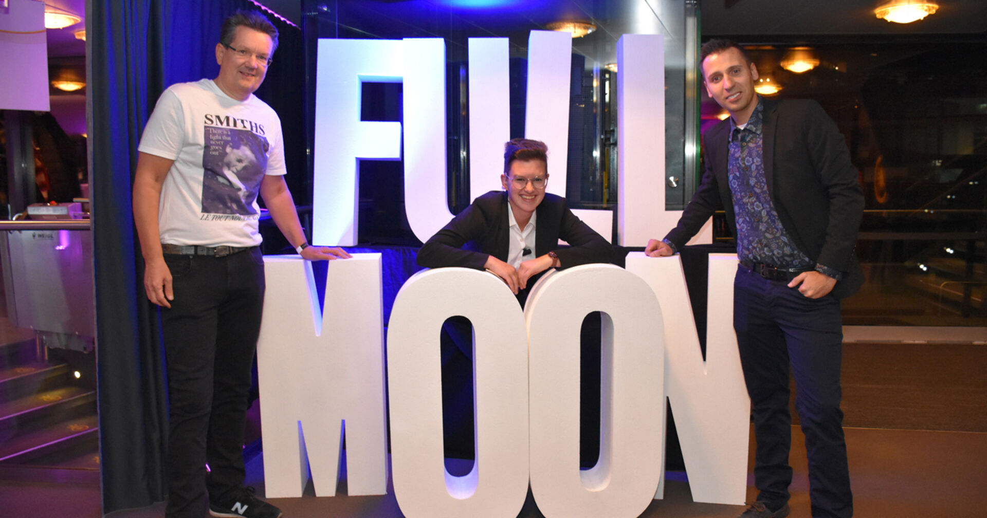 DJ Vinyl (Alexandro Rupp) und Nina Berchtold und Christian Stadler (beide MO Catering)