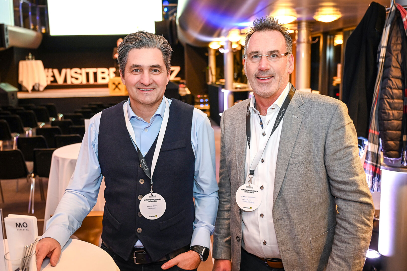 Alexander Böhler (123 BAG GmbH Lindau) und Marco Wenzel (Glückliche Unternehmer) (v. li.)