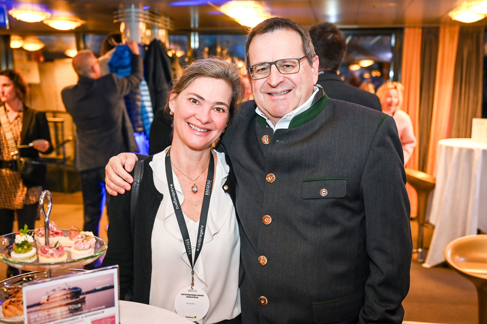 Vorstand Thomas Kinz und Christa (Pfänderbahn)