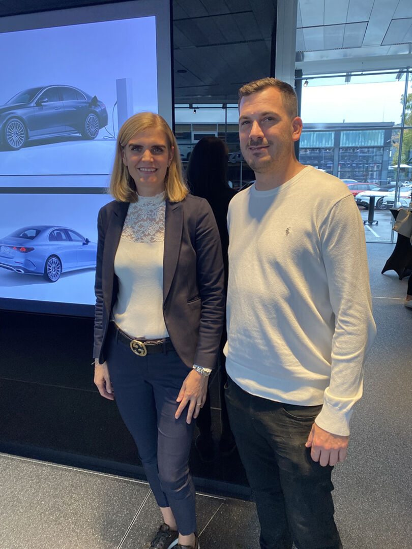 Carolin Estre (PKW Verkauf Schneider Automobil) und Rene Burtscher (Burtscher, Hackspiel &amp; Partner)
