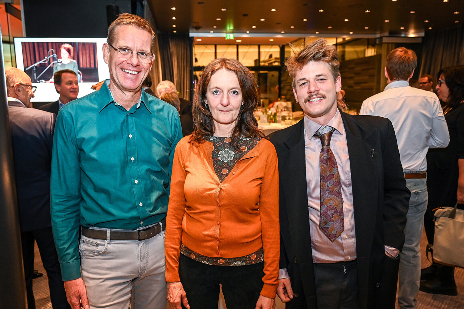 Peter Reinelt, Manuela Schwärzler (Landes Literaturkommision) und Paul Mittler (v. li.)