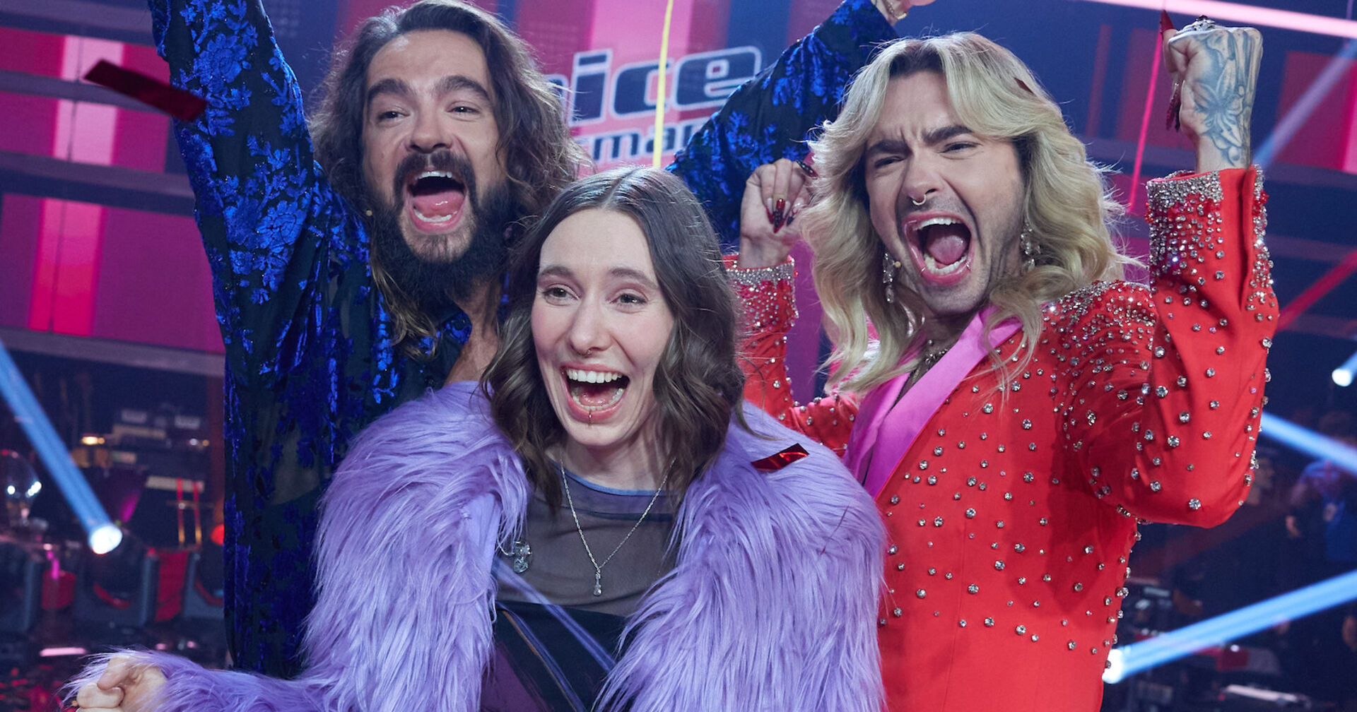 Tokio Hotel mit der &quot;The Voice of Germany&quot; Gewinnerin.