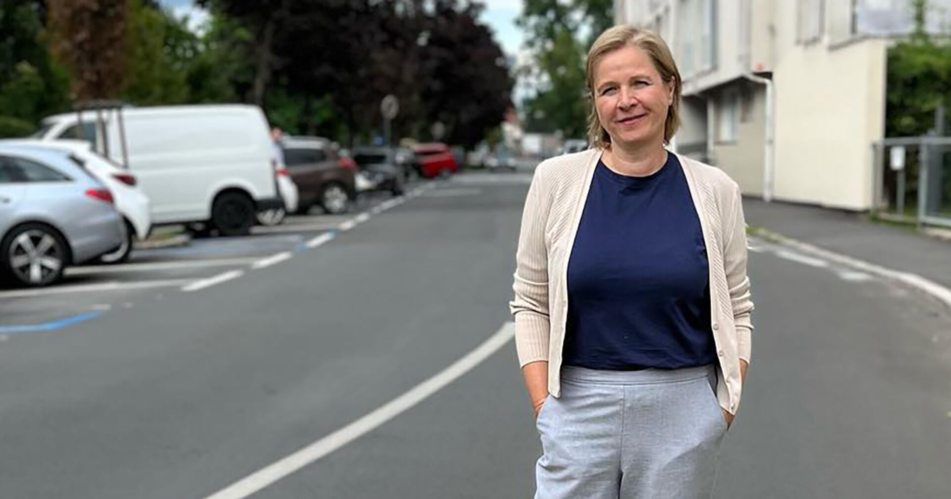 Die Grazer Vizebürgermeisterin Judith Schwentner (Grüne) im Rahmen eines Pressetermins zum Thema &quot;Tempo 30&quot;